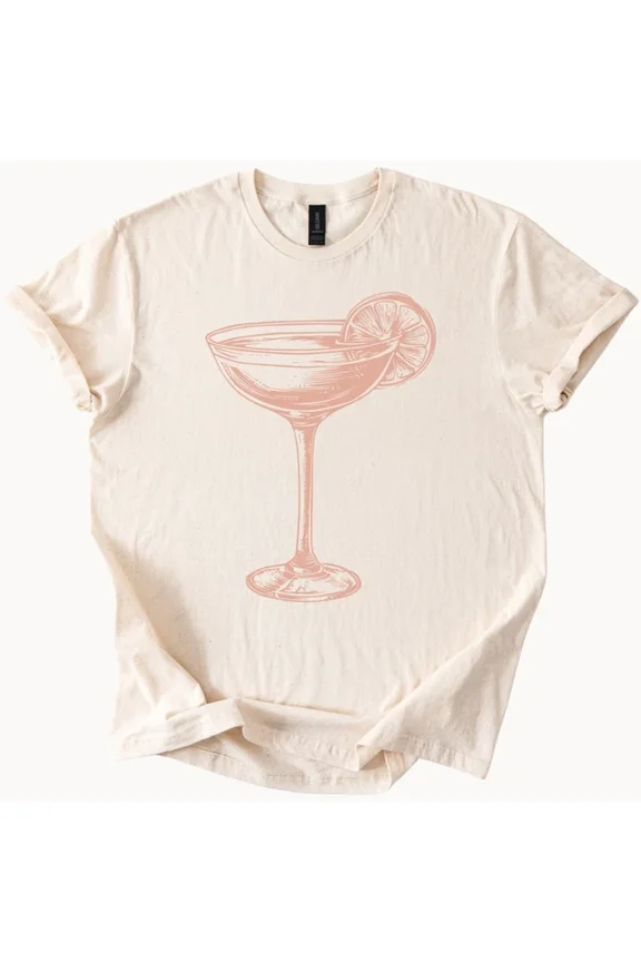 Hot Trending Cocktail Graphic Tee Drink TShirt Happy Hour Top Design Preview Only