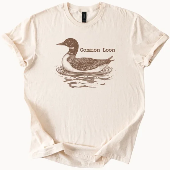Hot Trending Common Loon TShirt Bird Graphic Tee Nature Lover Gift Wildlife Shirt Design Preview Only