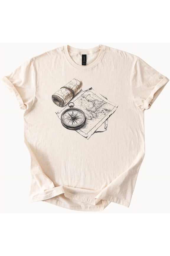 Hot Trending Compass Map Tee Adventure Travel Shirt Explorer Gift Design Preview Only