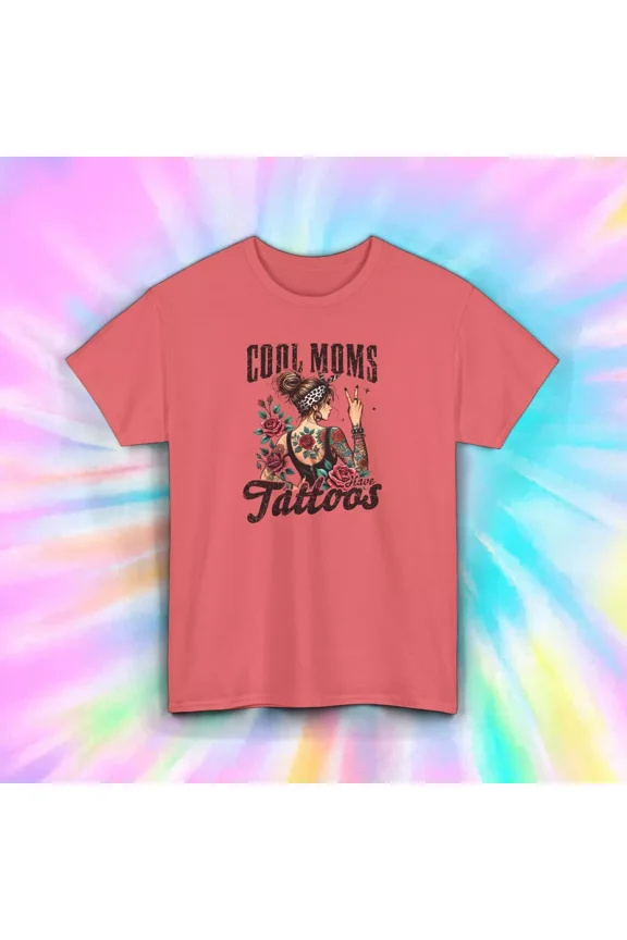Hot Trending Cool Moms Tattoo T-Shirt Funny Graphic Inked Mom Gift Design Preview Only