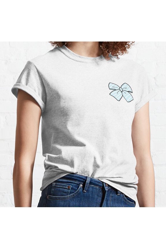 Hot Trending Coquette Celeste Striped Bow Classic T-Shirt Vintage Birthday Gifts