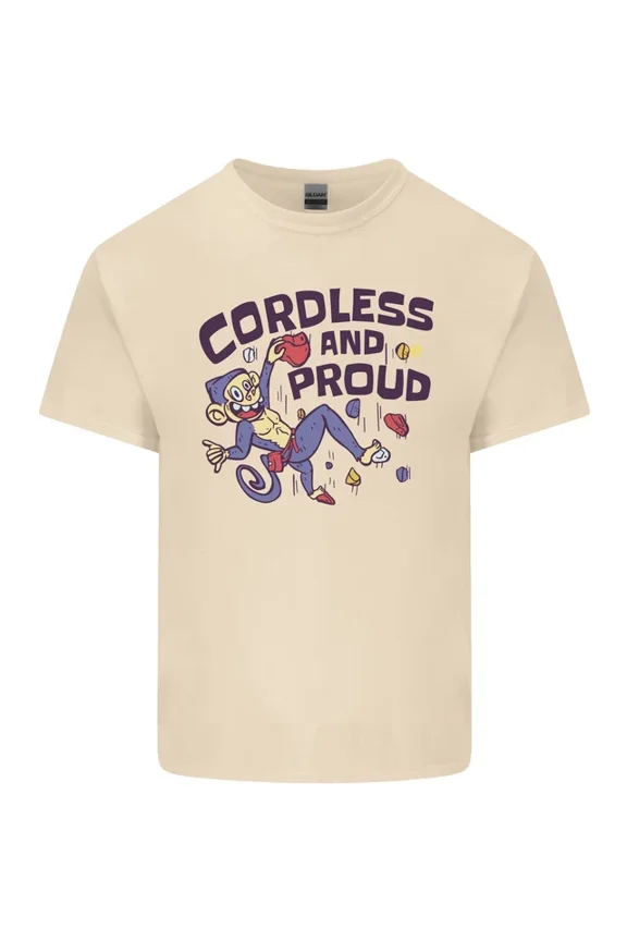 Hot Trending Cordless & Proud Rock Climbing Monkey T-Shirt Design Preview Only