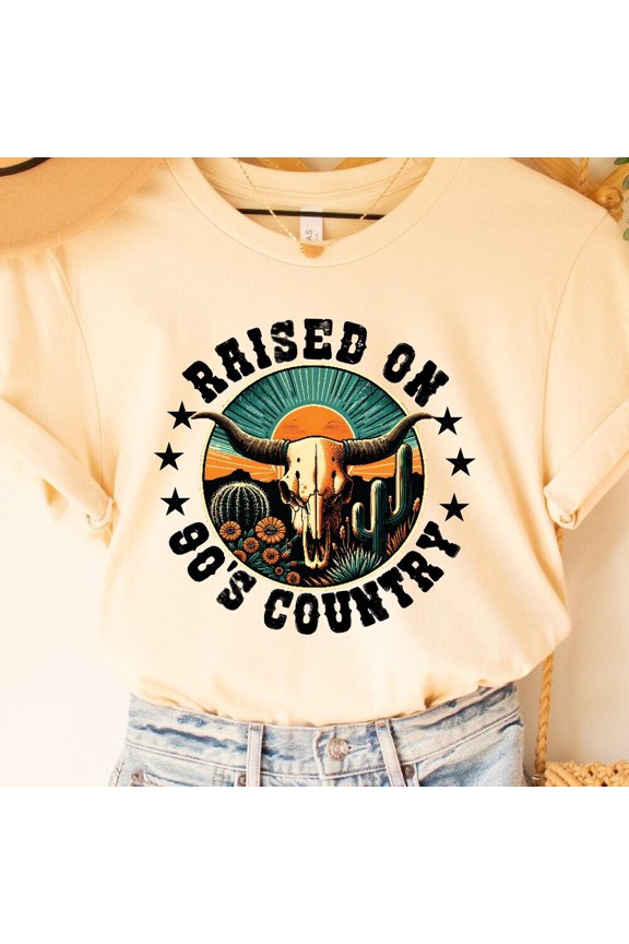Hot Trending Country Music Lover Raised On 90S Country Western Country Concert Southern Farm Vintage Birthday Gifts