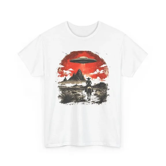 Hot Trending Cowboy Shirt | Galaxy Alien Lover Shirt | UFO Graphic Tee | Space Universe Wear Design Preview Only