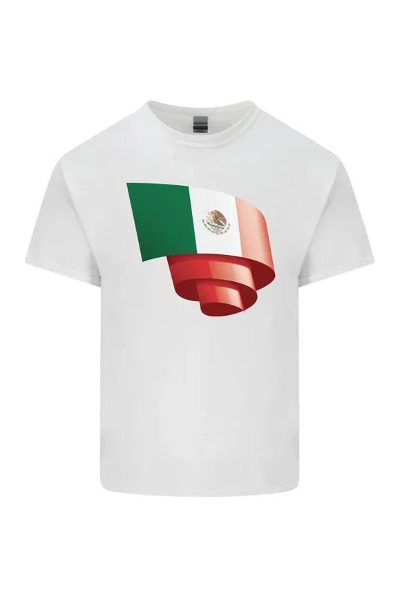 Hot Trending Curled Mexico Flag Mexican Day Football T-Shirt Design Preview Only