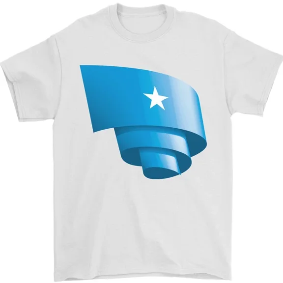 Hot Trending Curled Somalia Flag Somalian Day Football T-Shirt Design Preview Only
