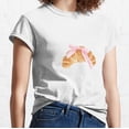 thumbnail image 1 of Hot Trending Cute French Croissant with Pink Bow Classic T-Shirt Vintage Birthday Gifts, 1 of 3