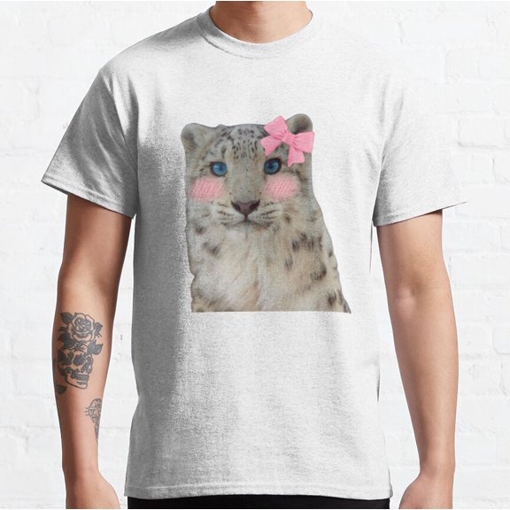 Hot Trending Cute girly snow leopard Classic T-Shirt Vintage Birthday Gifts