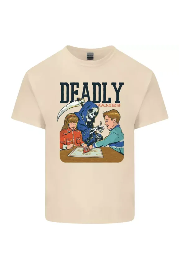 Hot Trending Deadly Games Ouija Board For Kids Grim Reaper T-Shirt Design Preview Only