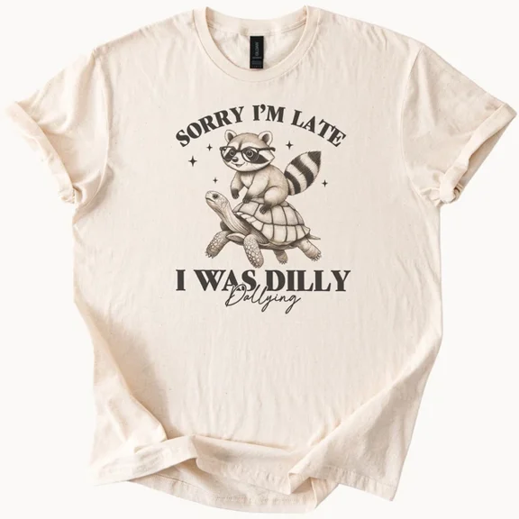 Hot Trending Dilly Dallying Turtle Tee Funny Animal Lover T-Shirt Design Preview Only