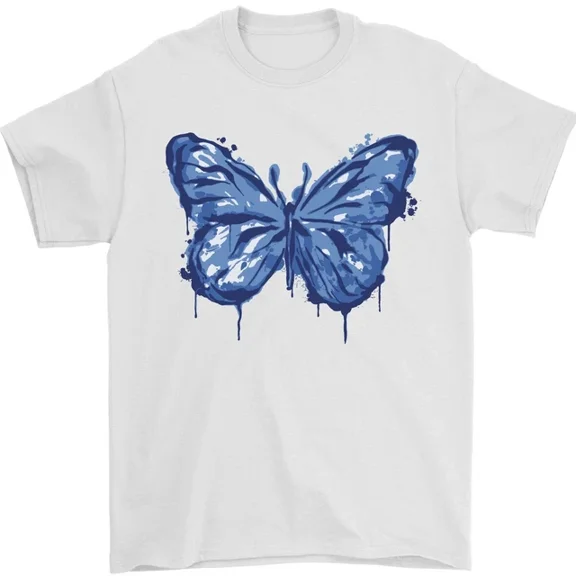 Hot Trending Dripping Blue Butterfly Rhopalocera T-Shirt Design Preview Only