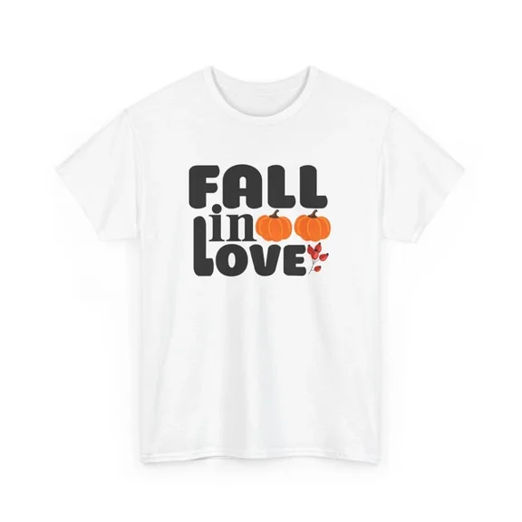 Hot Trending Fall Aesthetic T-Shirt | Autumn Leaves Pumpkin Spice Tee | Fall In Love Design Preview Only