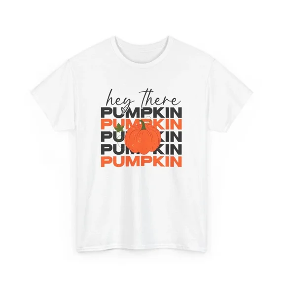 Hot Trending Fall Aesthetic T-Shirt | Autumn Pumpkin Spice Tee | Hey There Pumpkin Shirt Design Preview Only
