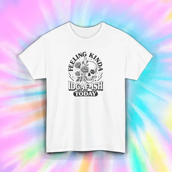 Hot Trending Feel Kinda IDGAF-ish T-Shirt Funny Mood Quote Design Preview Only