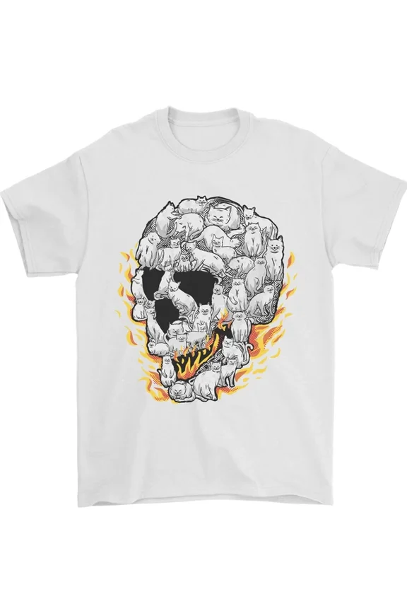 Hot Trending Fire Made of Cats T-Shirt Design Preview Only
