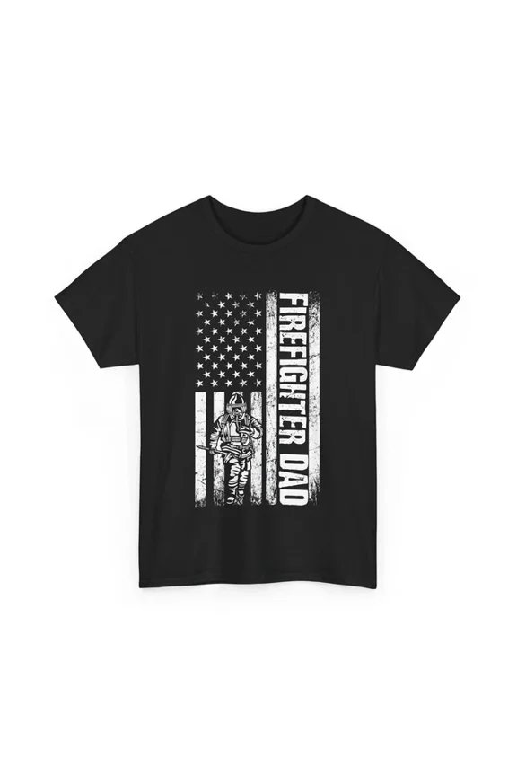 Hot Trending Firefighter Dad Shirt, American Flag Father'S Day Men Dad Vintage Shirt S-5Xl Birthday Gifts; For Men & Women