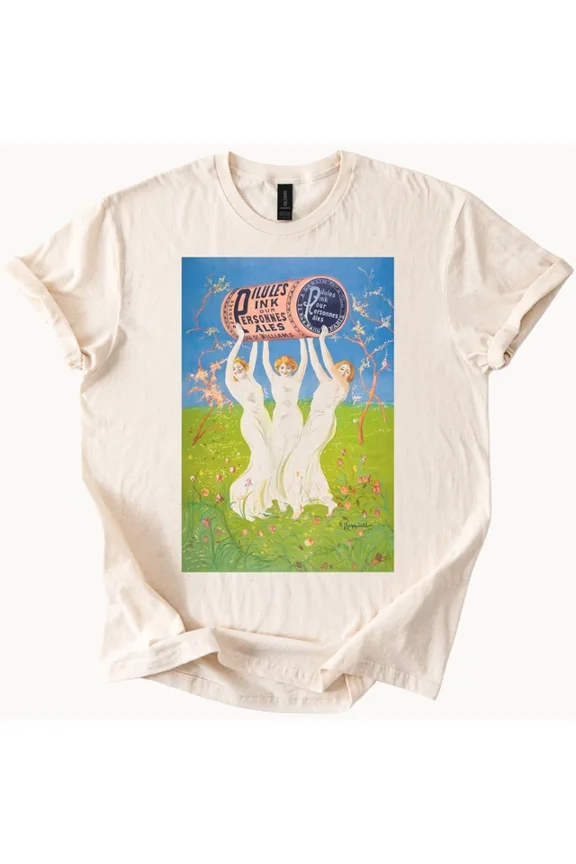 Hot Trending Flules Ink Graphic Tee Women Holding Sign TShirt Design Preview Only