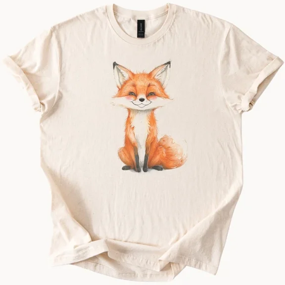 Hot Trending Fox Graphic Tee Cute Animal Shirt Woodland Nature Gift Design Preview Only
