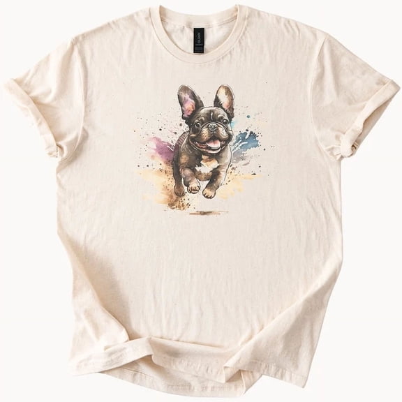 Hot Trending Frenchie Watercolor Tee Cute Bulldog Art Shirt Design Preview Only