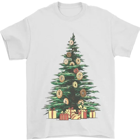 Hot Trending Funny Donut Tree Xmas T-Shirt Design Preview Only