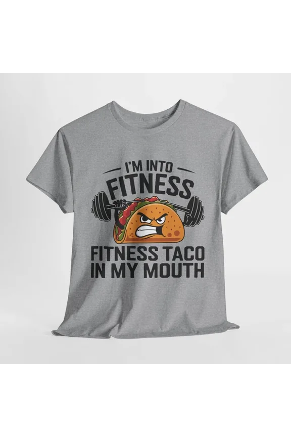 Hot Trending Funny Fitness Taco T-Shirt | Hardcore Fitness Tee | Workout Enthusiast Shirt Design Preview Only