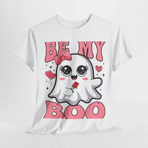 Hot Trending Funny Ghost T-Shirt | Halloween Spirit Tee | Be My Boo Cute Ghost Graphic Shirt Design Preview Only