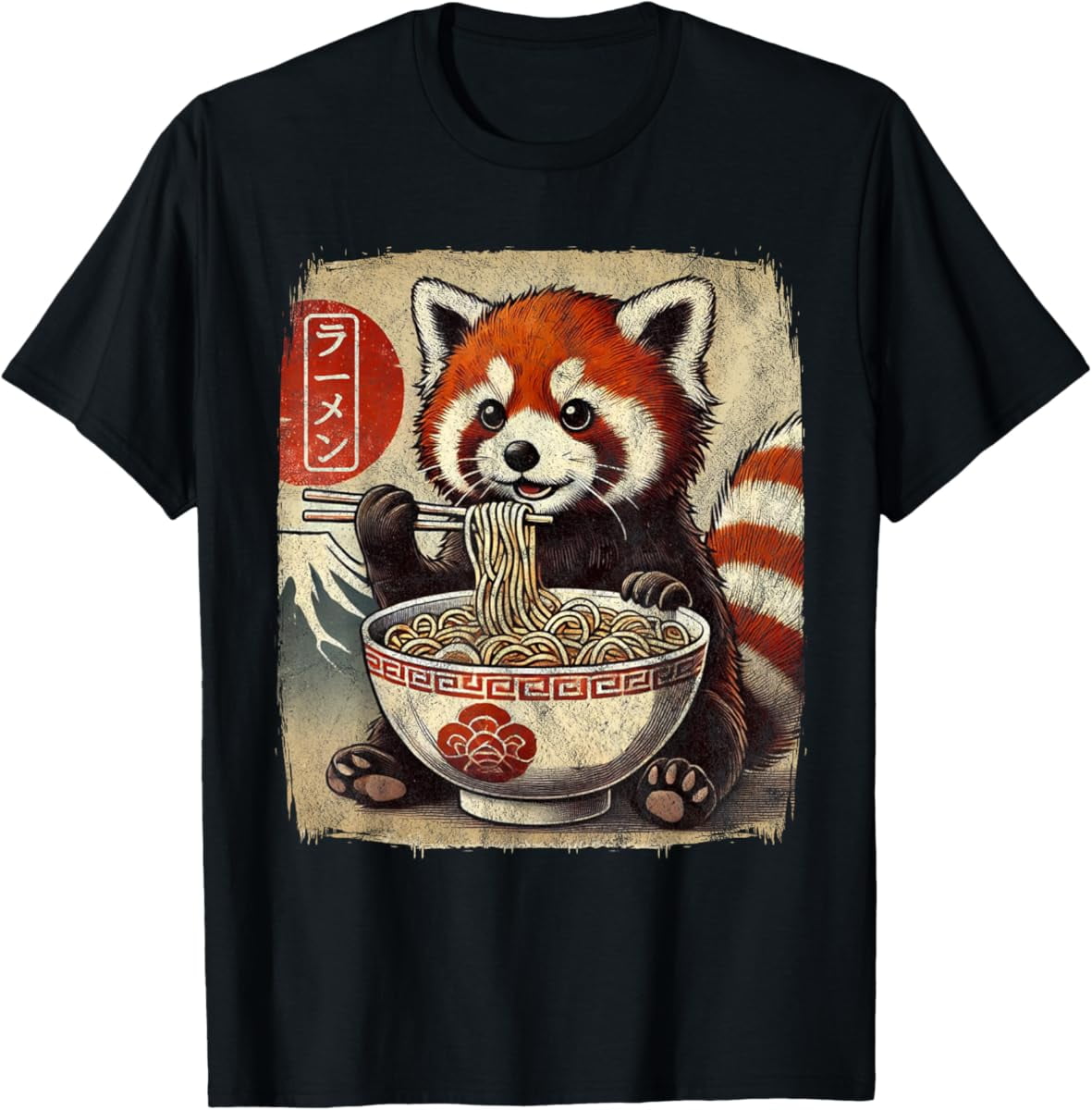 Hot Trending Funny Red Panda Ramen Graphic Japanese Kawaii Anime T ...