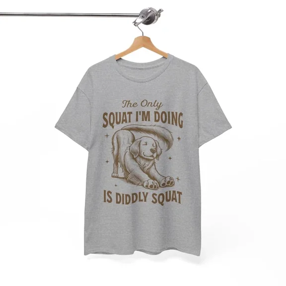 Hot Trending Funny T-Shirt | The Only Squat I'm Doing Is Diddly Squat Shirt Design Preview Only