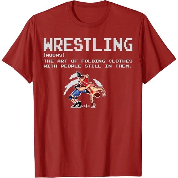 Hot Trending Funny Wrestling definition Wrestler Pixel Kids Boys Youth T-Shirt Vintage Tee -Birthday Gifts