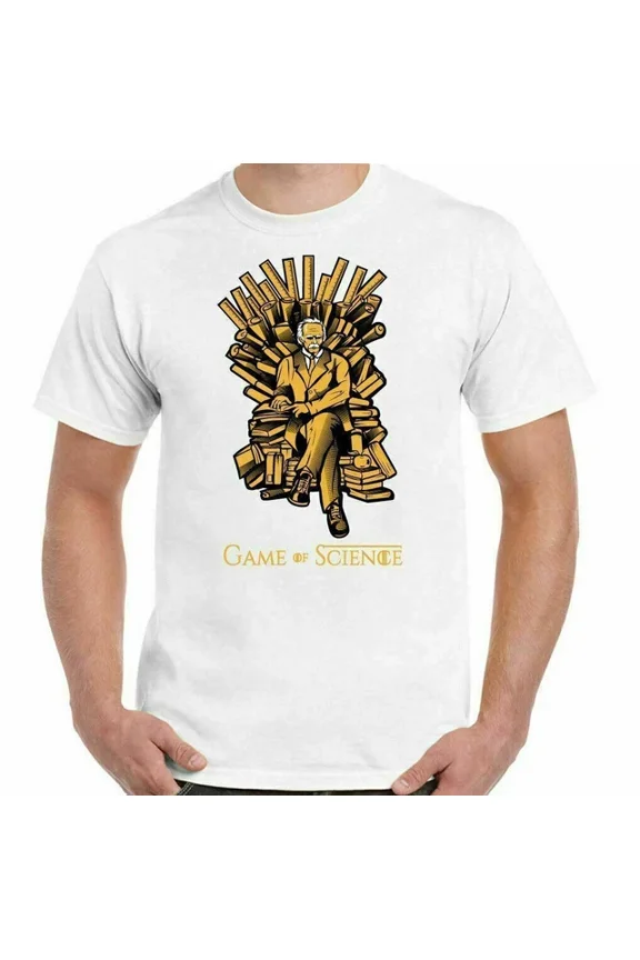 Hot Trending Games of Science Mens Funny Thrones T-Shirt Geek Nerd Maths Jon Snow Top Design Preview Only