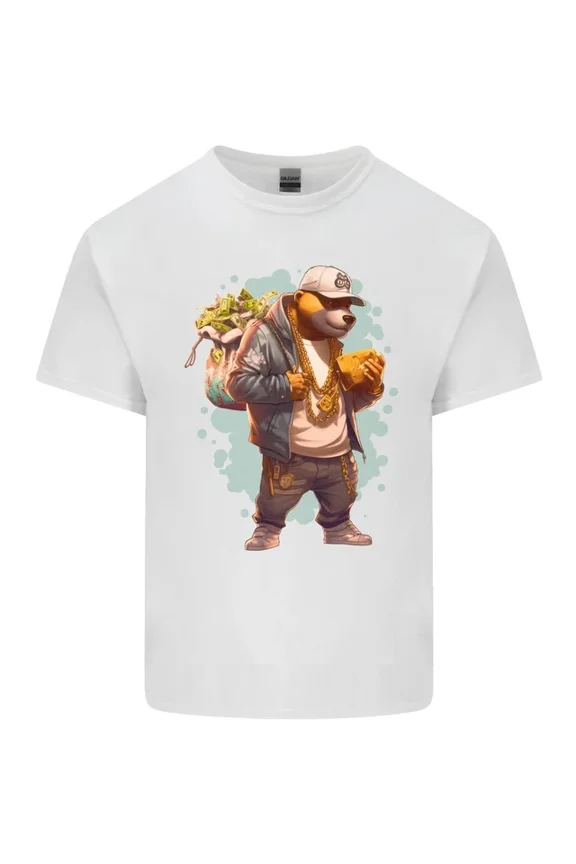 Hot Trending Gangster Bear With Loads of Money Cash Hustle T-Shirt Design Preview Only
