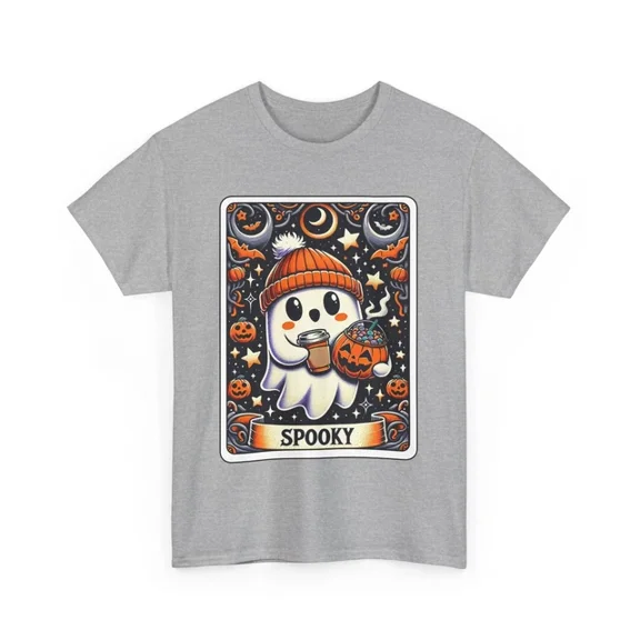 Hot Trending Ghost Emoji T-Shirt | Funny Spooky Tee | Cool Halloween Ghost Graphic Shirt Design Preview Only