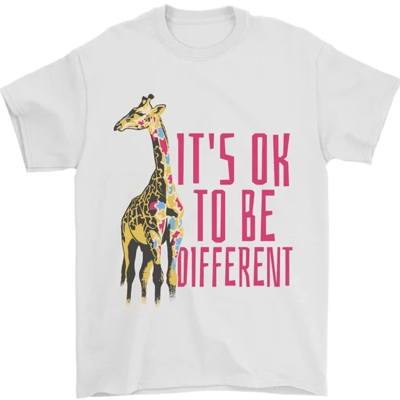 Hot Trending Giraffe Autism Its Okay to Be Different T-Shirt Design Preview Only