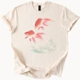 thumbnail image 1 of Hot Trending Goldfish Shirt Art Tee Shirt Retro Minimalist Simle Modern Beige Design Preview Only, 1 of 4