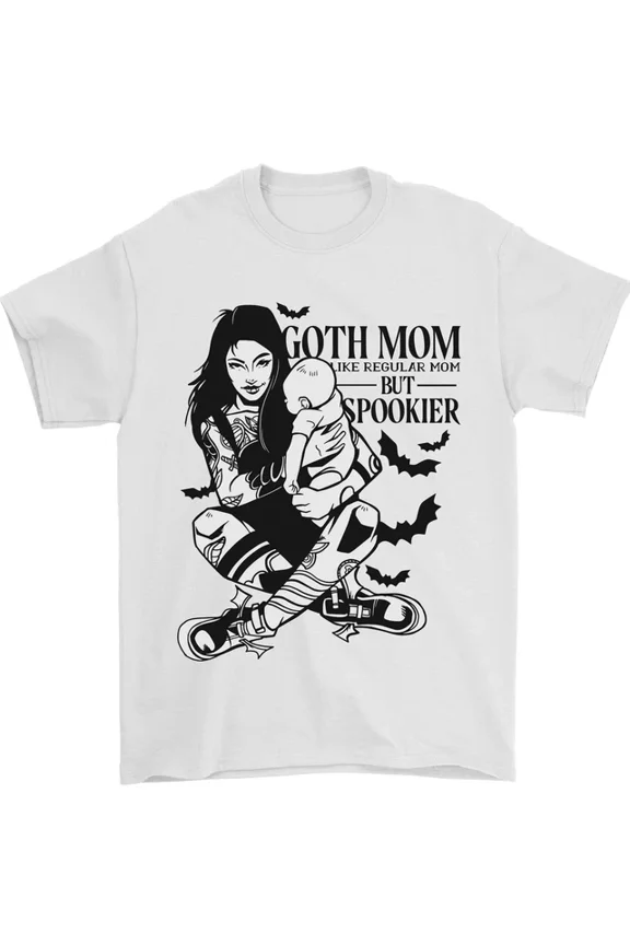 Hot Trending Goth Mum Like a Regular but Spookier Gothic T-Shirt Design Preview Only