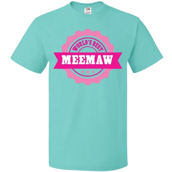 Hot Trending Grandparents Day Worlds Best Meemaw T-Shirt Grandma For Badge Banner S-5Xl Birthday Gifts; For Men & Women
