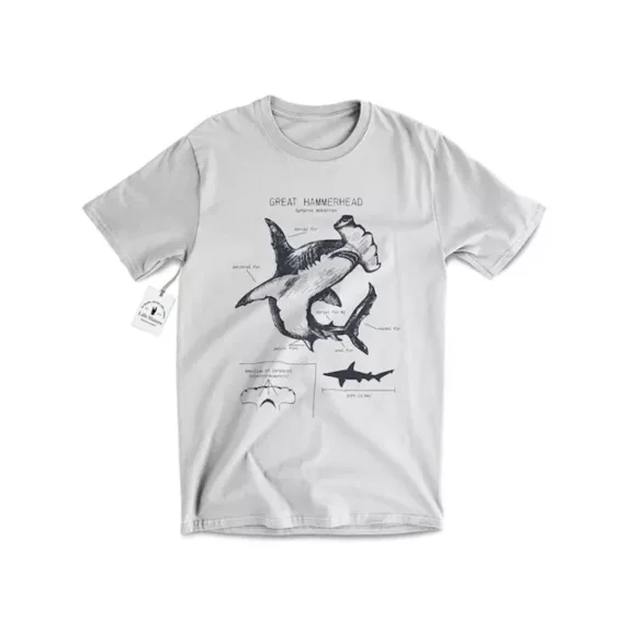Hot Trending Great Hammerhead Anatomy, Hammerhead, Shark Biology,Original Hammerhead T-Shirt Design Preview Only
