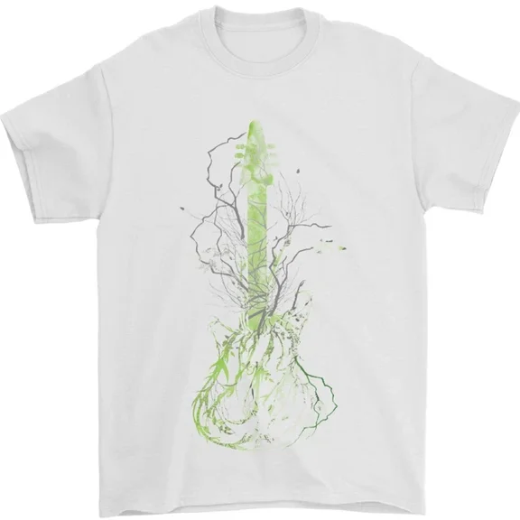 Hot Trending Green Guitar Tree Guitarist Acoustic T-Shirt Design Preview Only