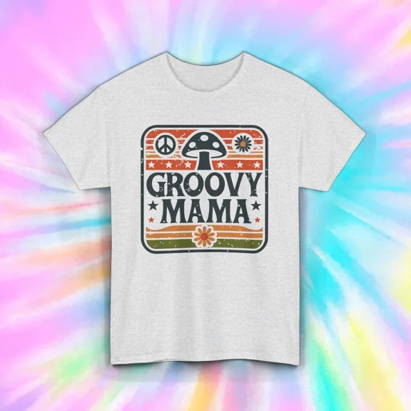 Hot Trending GroOvery Mama T-Shirt | Retro Hippie Style | Peace and LOvere Graphic Design Preview Only