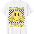 thumbnail image 1 of Hot Trending Groovy Softball Vibes Softball Girls Women T-Shirt S-5Xl Birthday Gifts; For Men & Women, 1 of 4
