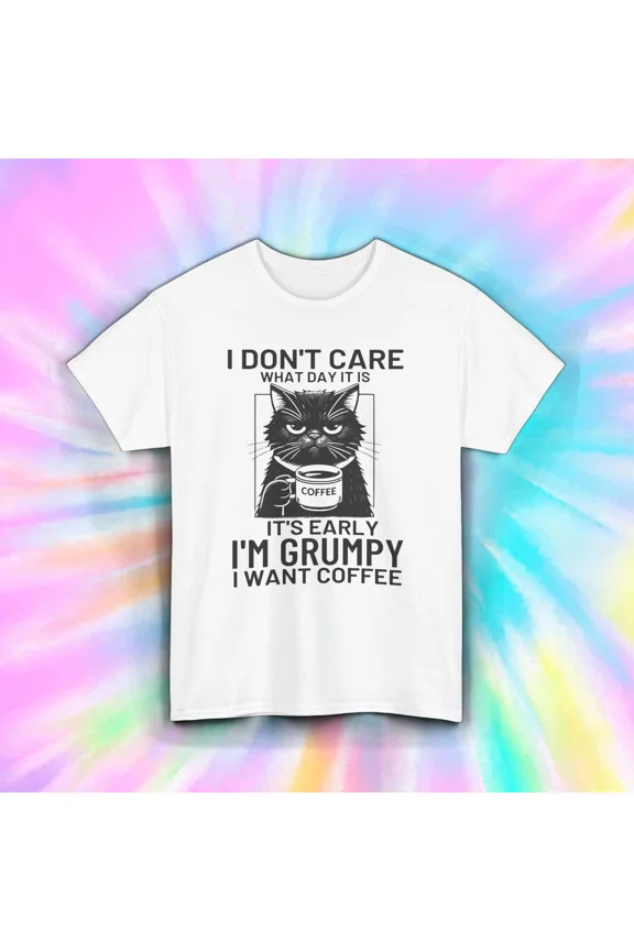 Hot Trending Grumpy Cat Coffee Shirt Funny Morn Mood Animal LOverer Design Preview Only