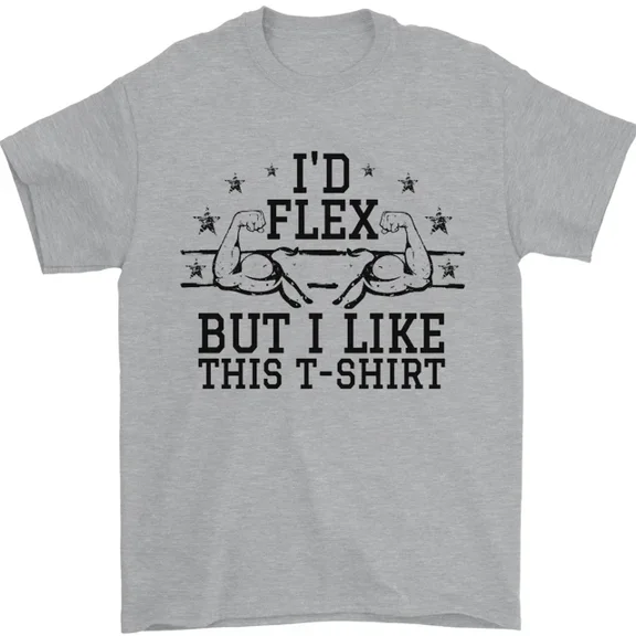 Hot Trending Gym Id Flex but I Like This Funny T-Shirt Design Preview Only