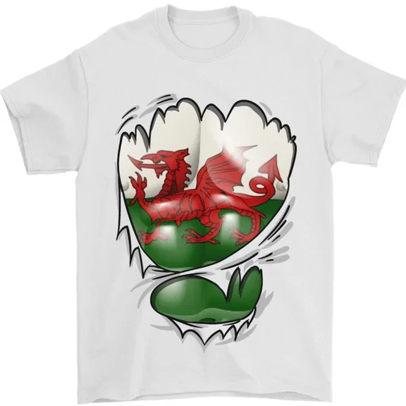 Hot Trending Gym The Welsh Flag Ripped Muscles Wales T-Shirt Design Preview Only