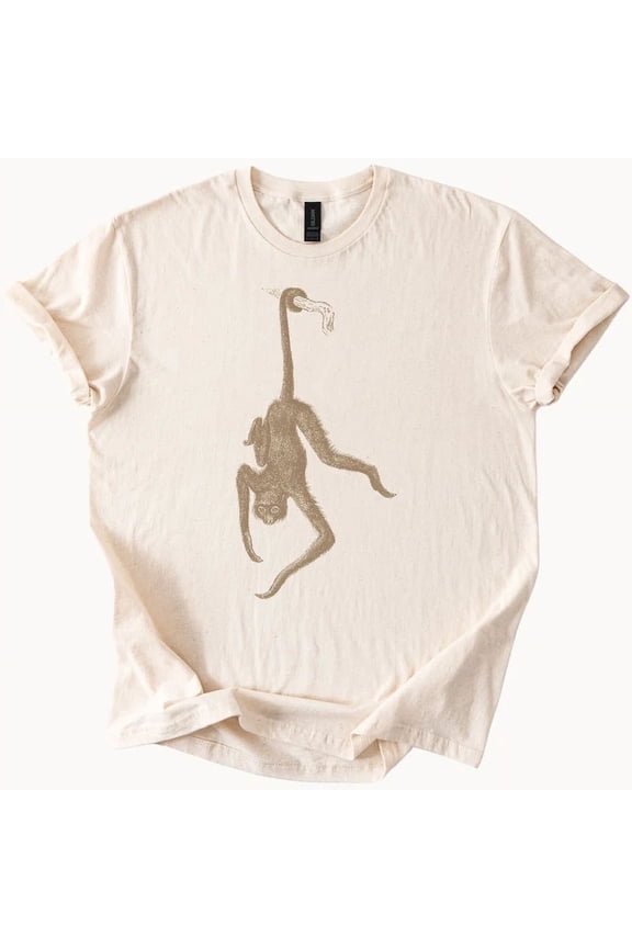 Hot Trending Hanging monkey graphic tee jungle animal shirt soft unisex gift Design Preview Only