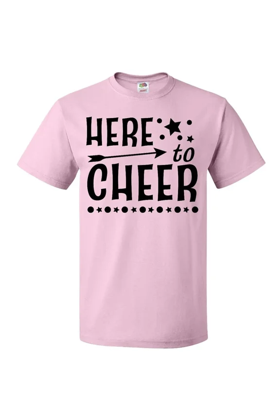 Hot Trending Here To Cheer- Cheerleading With Arrow And Stars T-Shirt Sports Future S-5Xl Birthday Gifts; For Men & Women