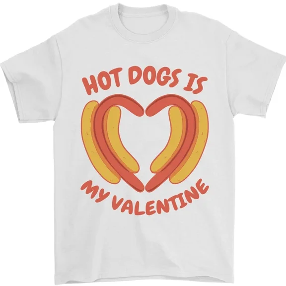Hot Trending Hot Dog Anti Valentines Day Single Funny T-Shirt Design Preview Only