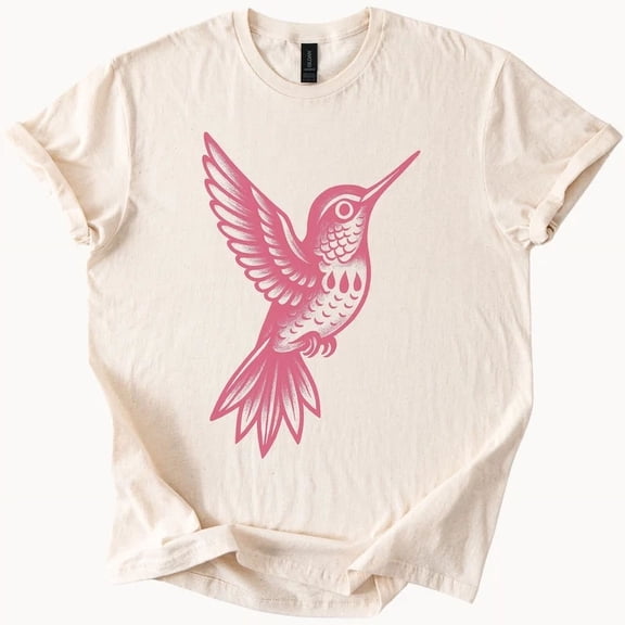 Hot Trending Hummingbird Shirt Cute Bird Graphic Tee Nature Top Design Preview Only
