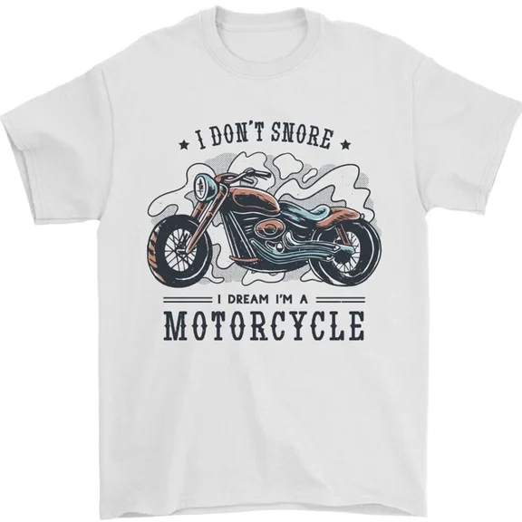 Hot Trending I Don'T Snore I Dream I'm a Motorcycle Biker Funny T-Shirt Design Preview Only