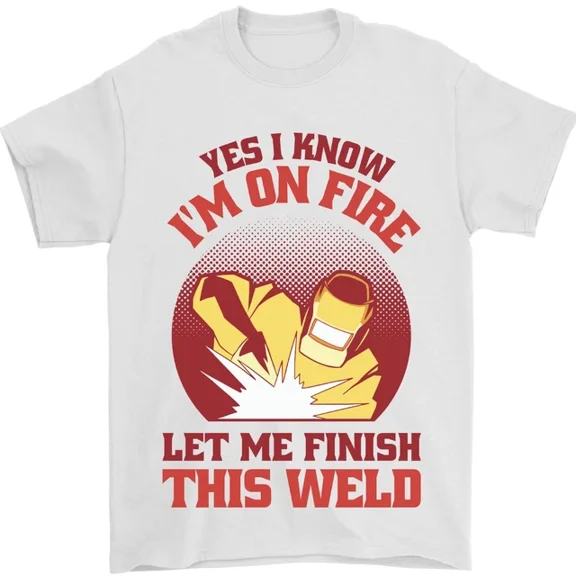 Hot Trending I Know I'm on Fire Funny Welding Welder T-Shirt Design Preview Only