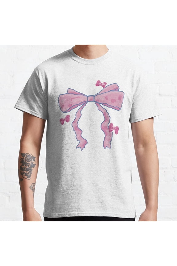 Hot Trending Coquette Bow Cute Pink y2k stickers Classic T-Shirt Vintage Birthday Gifts
